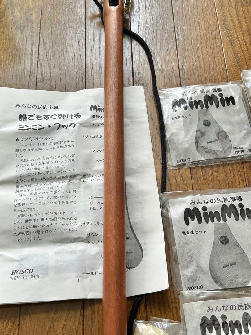 HOSCO みんなの民族楽器 ミンミン MinMin 3弦ギター　おまけ付き