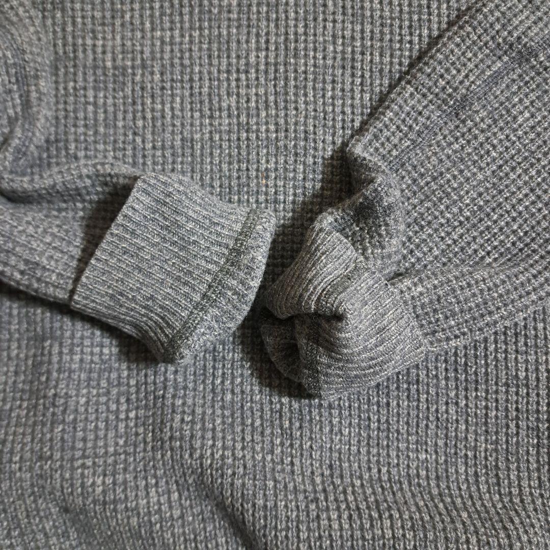ダブルアールエル ワッフルニットセーター カシミヤ100% グレー Sサイズ