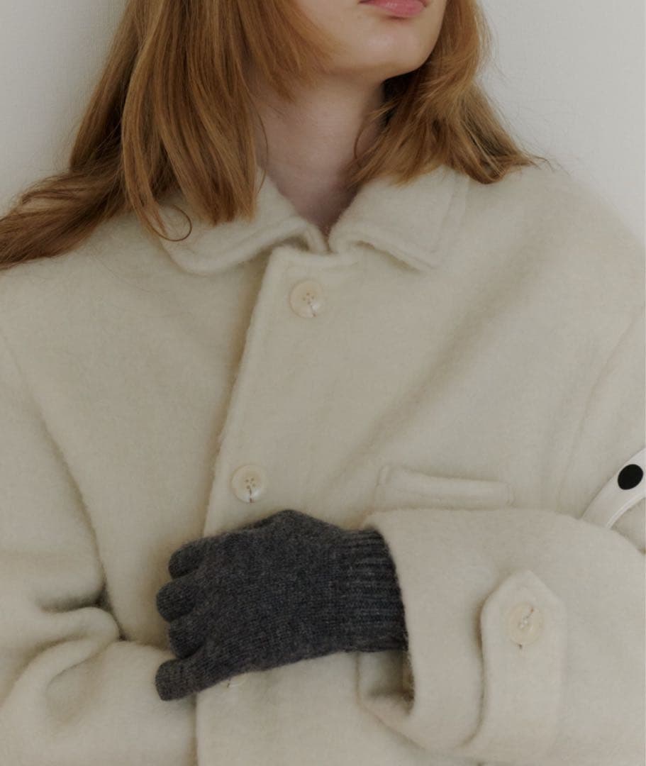 giunon ラウンドカラーウールコート