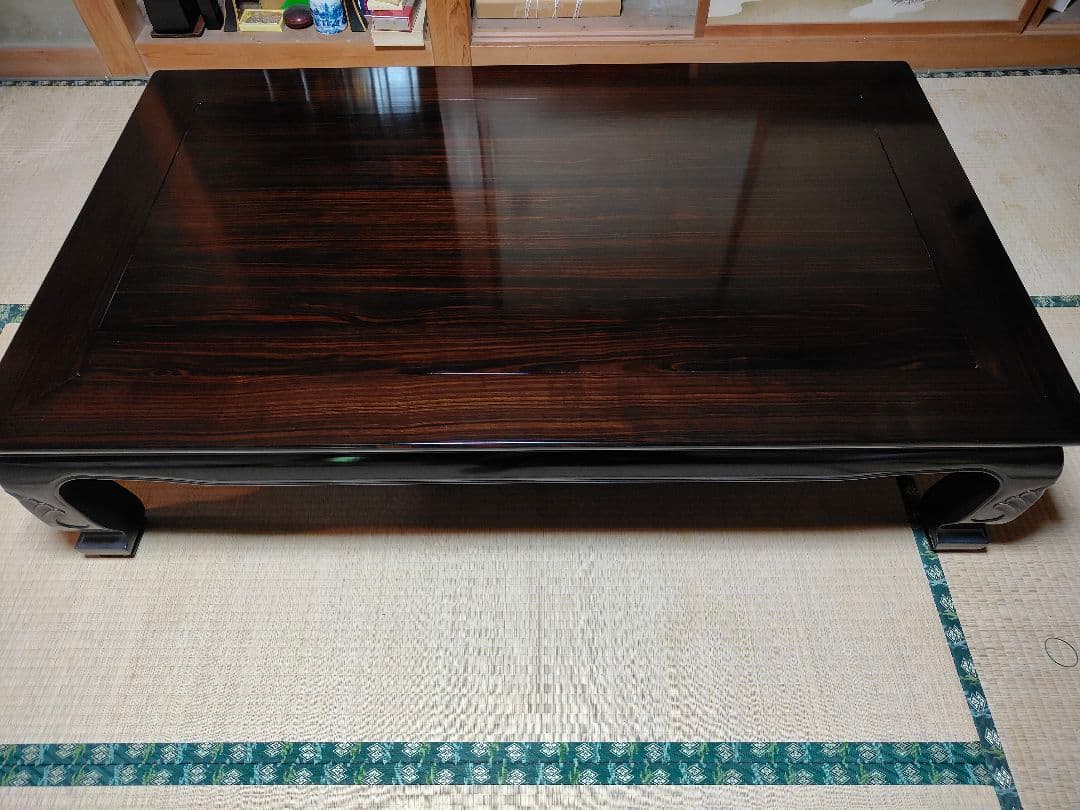 へいへ 黒檀　座敷机　座卓150cm×90cm×35cm
