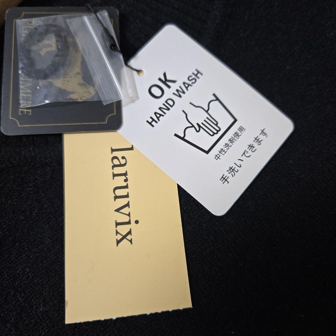 【新品お値下げ終了】洗える カシミヤ100% 長袖セーター M ブラック