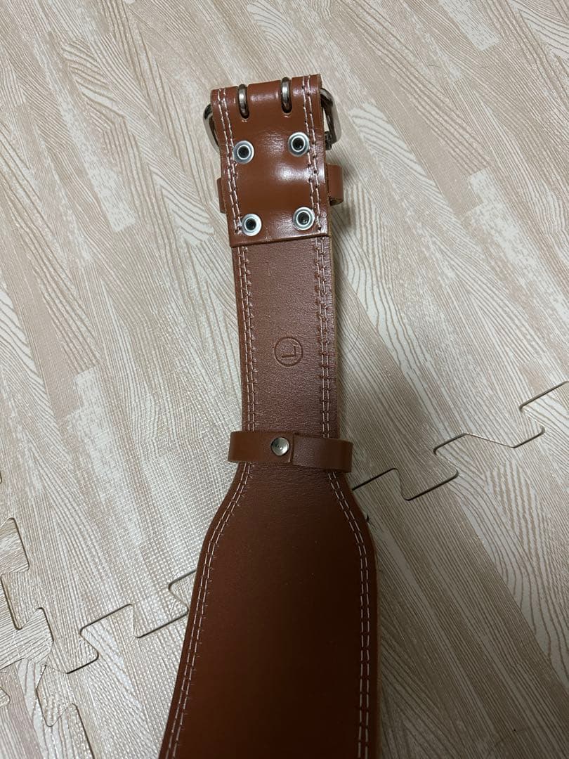 GOLD'S GYM トレーニング・レザーベルト　パワーベルト　Lサイズ　美品