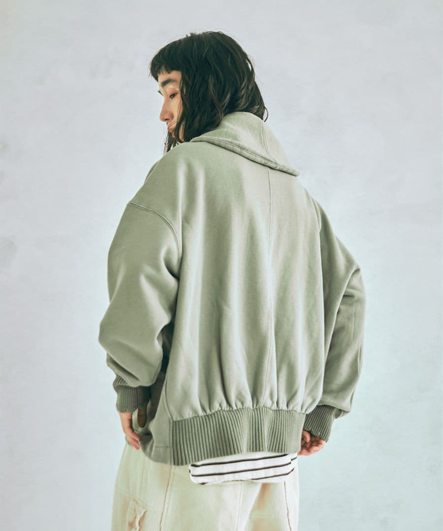 tumugu✮今期新作 コットン裏起毛ニットジャケット