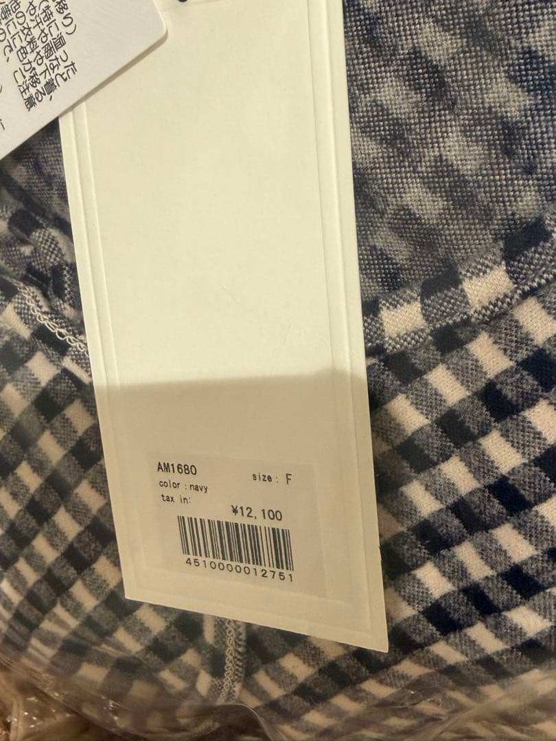 トップス Ava gingham check tops navy andmary