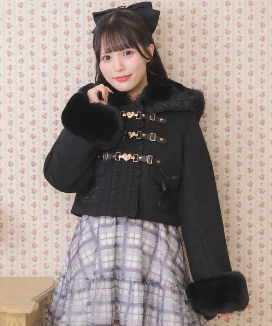 ROJITA ロジータ ハートバックルショートコート ブラック 量産型 地雷