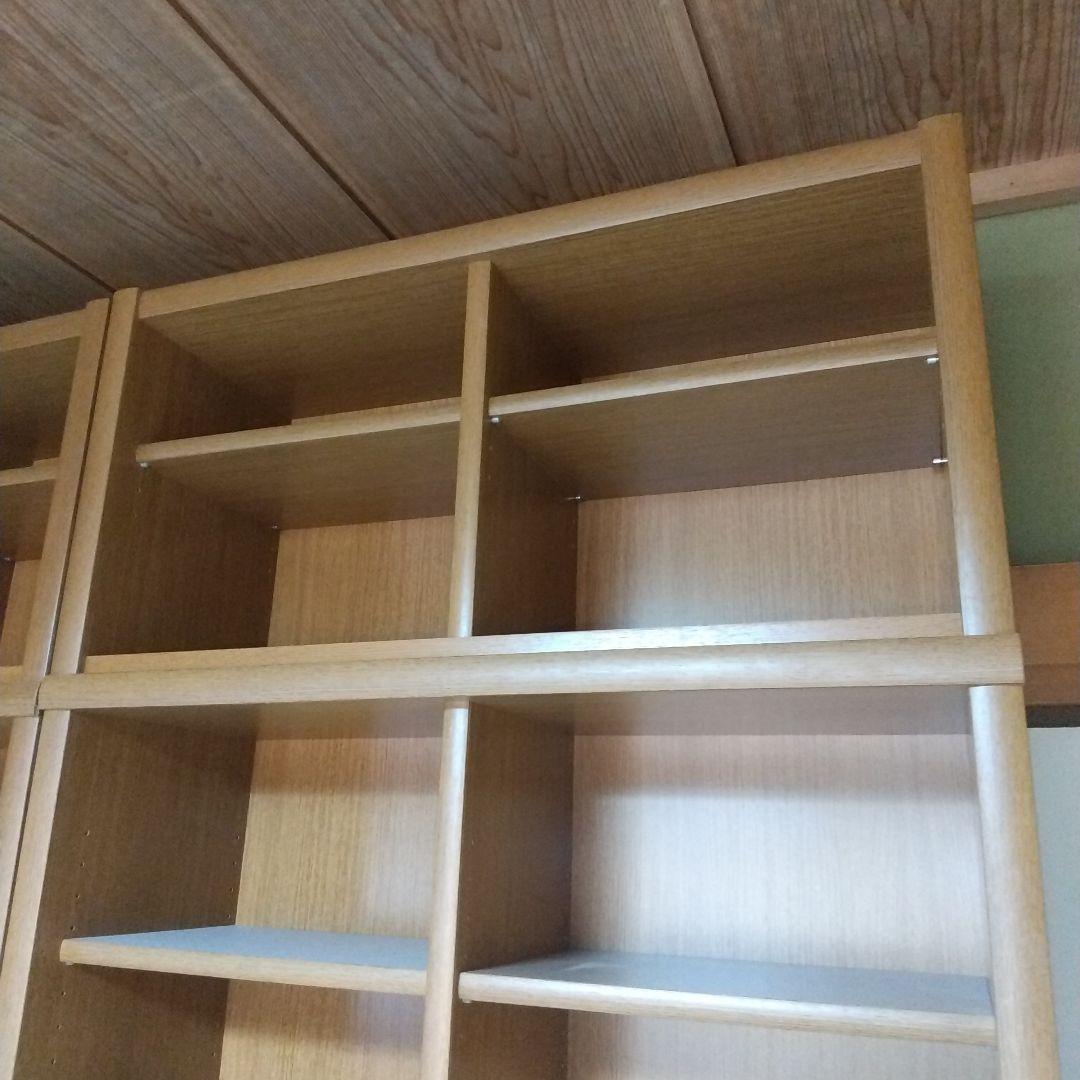 大きい本棚①　木製　ダークブラウン　幅90cm　高224cm　１個　　匿名配送