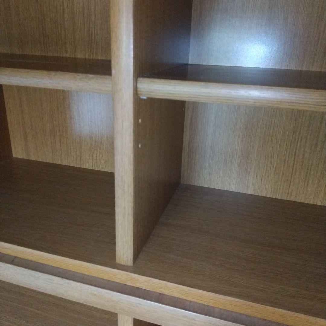 大きい本棚①　木製　ダークブラウン　幅90cm　高224cm　１個　　匿名配送