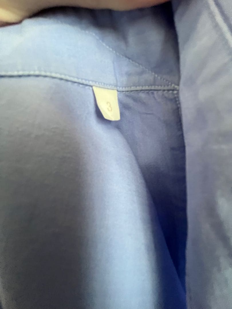 COMOLI コモリシャツ Sax Blue サイズ【3】 20SS