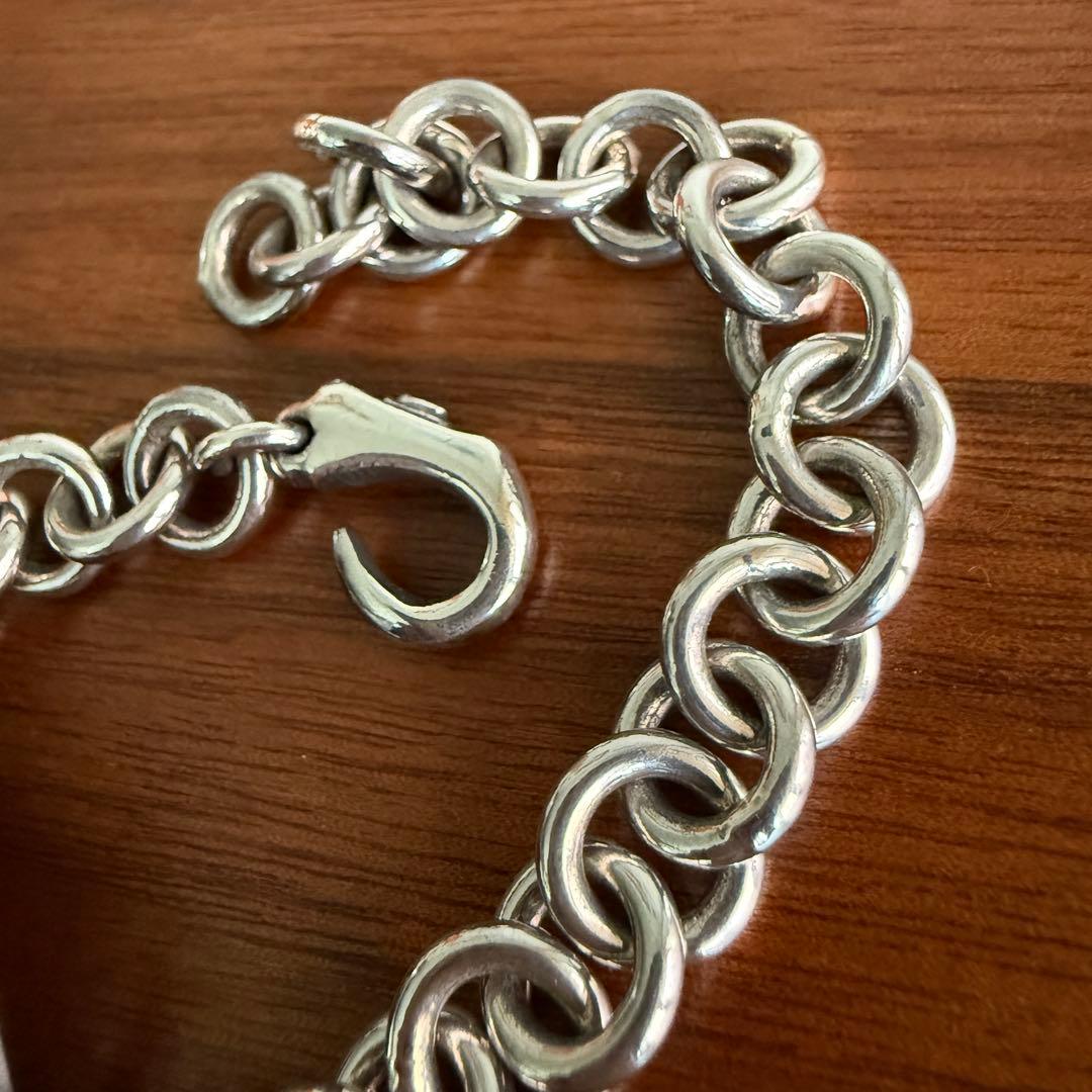 シルバー925無垢ビンテージデットストック　オニキスenigmaブレスレット本物