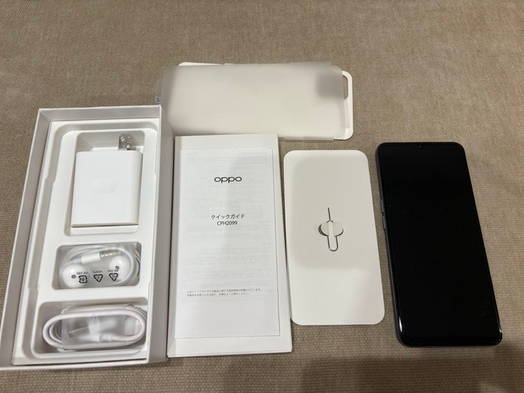 【動作確認済】OPPO A73 SIMフリー ネイビー 美品 付属品付き