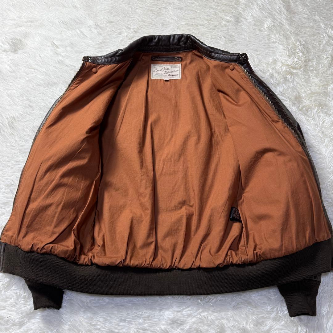 【極美品】AVIREX A-2 レザーフライトジャケット M 現行完売品