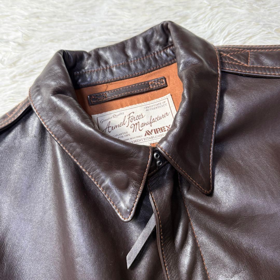 【極美品】AVIREX A-2 レザーフライトジャケット M 現行完売品