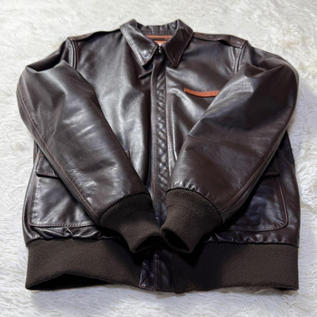 【極美品】AVIREX A-2 レザーフライトジャケット M 現行完売品