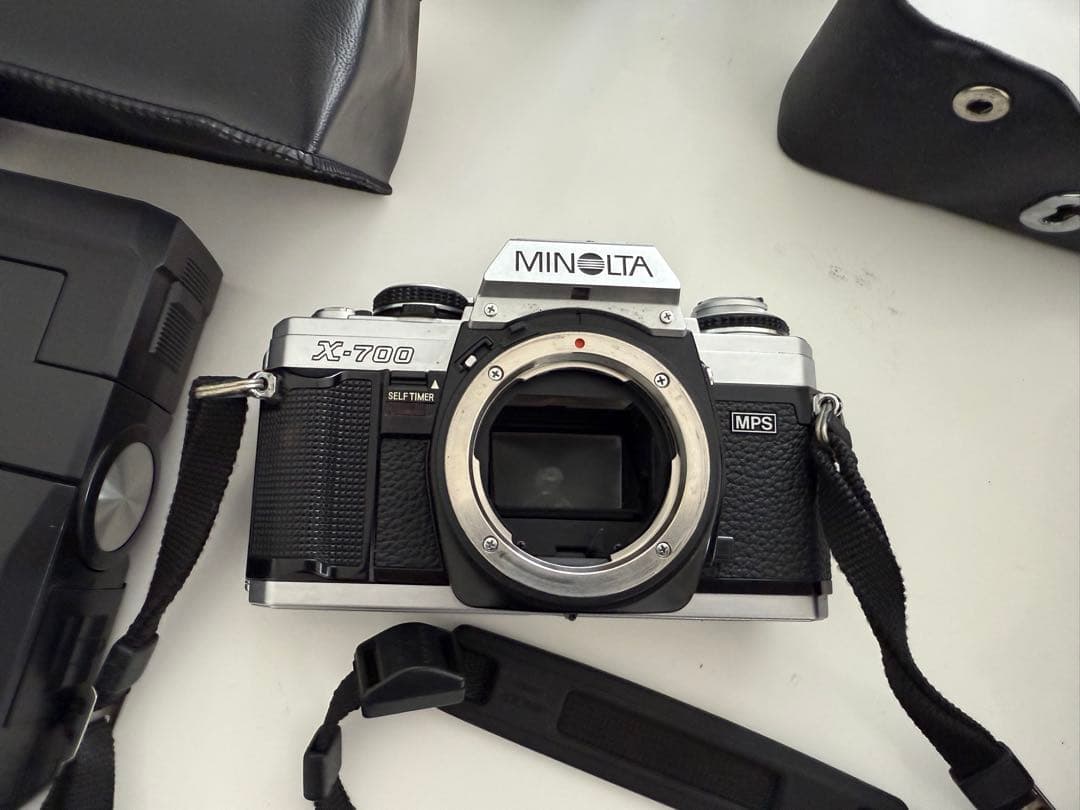 【動作済み】Minolta X-700 一眼レフカメラ レンズ ストロボセット