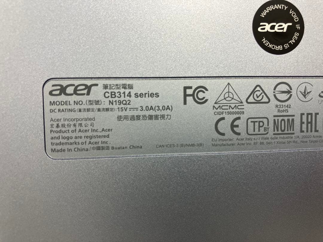 Chromebook本体 Chromebook 314 CB314-1H-AF14N