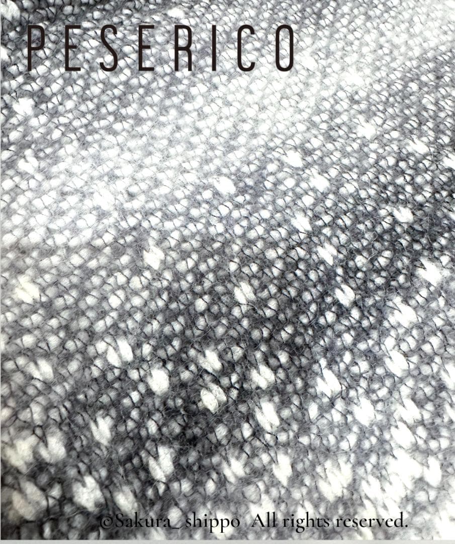 新品同ペゼリコ　アルパカブレンド ネップヤーン メランジ ヨークニット セーター