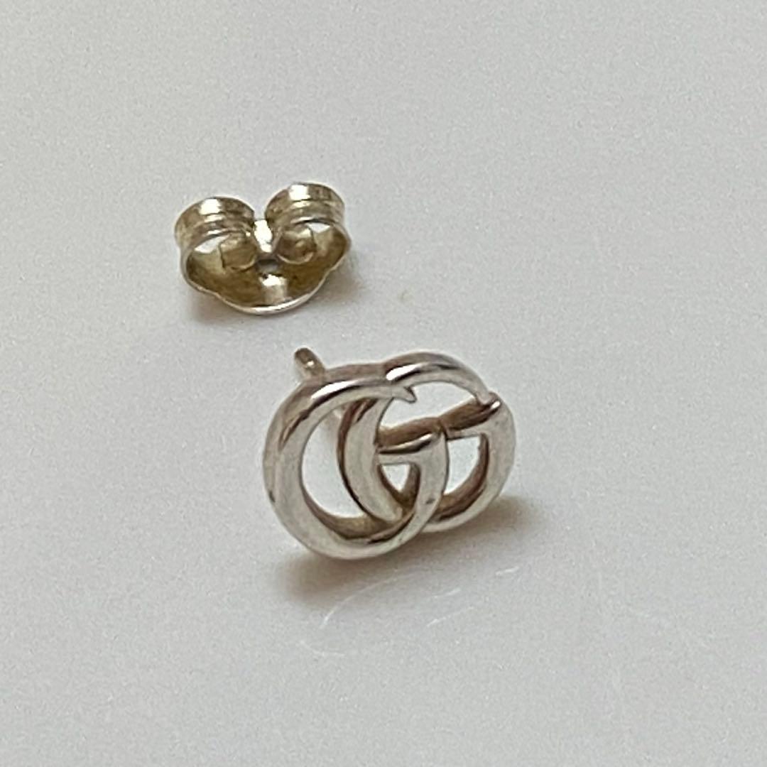 GUCCI ダブルGロゴ シルバー ピアス(片耳用)