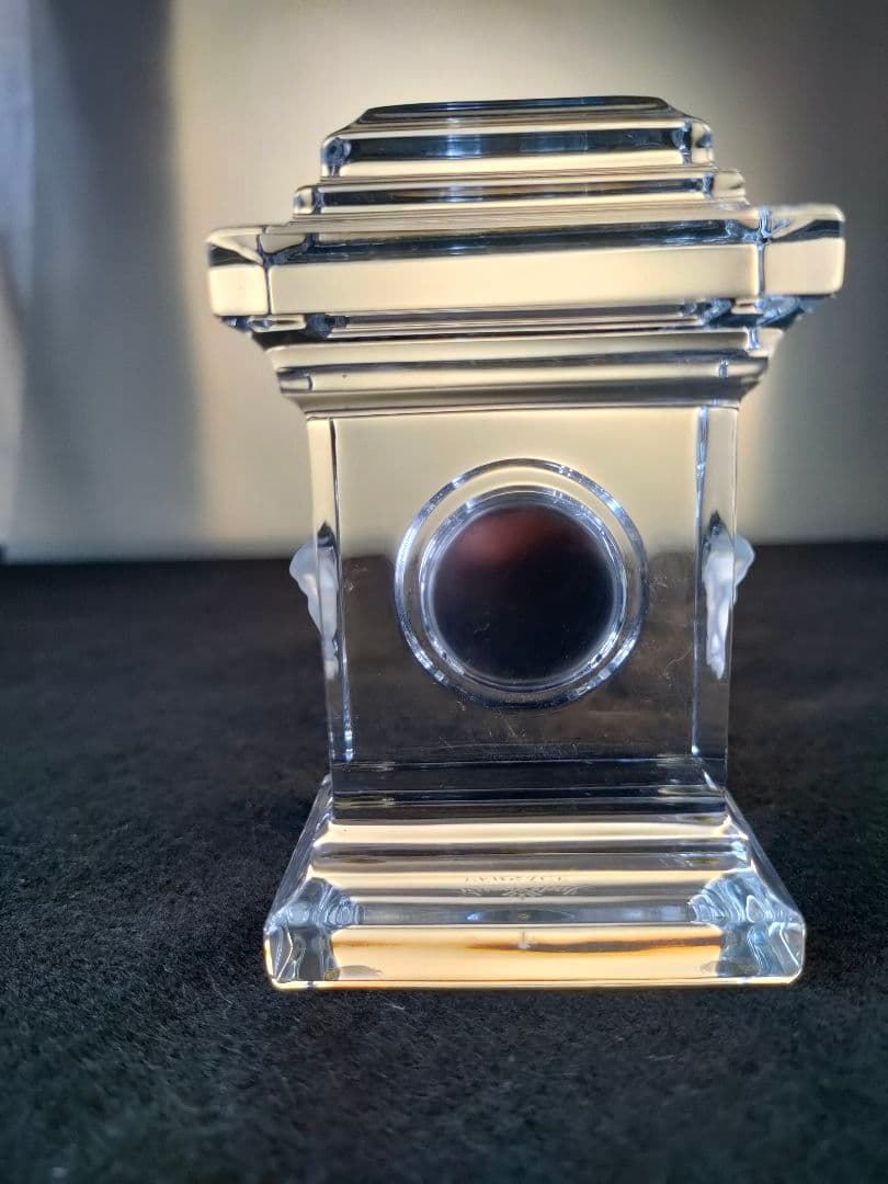 ヴェルサーチ　ローゼンタール　メデユーサ造形付　クリスタル製ミニチムニークロック