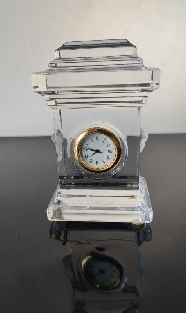 ヴェルサーチ　ローゼンタール　メデユーサ造形付　クリスタル製ミニチムニークロック