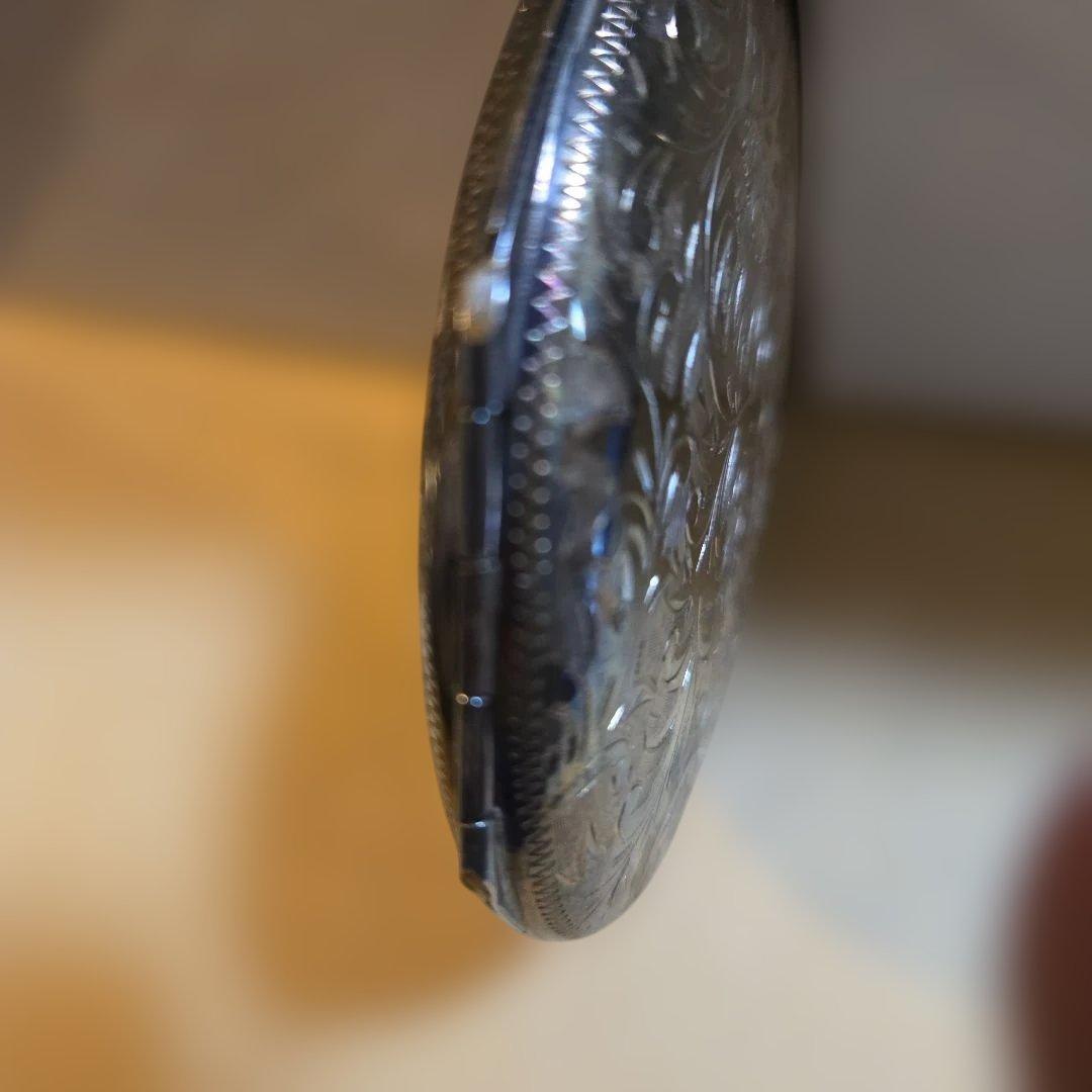 銀製　コンパクトミラー