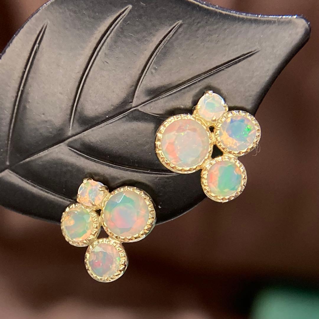 【新品未使用】k10 天然オパール　ピアス