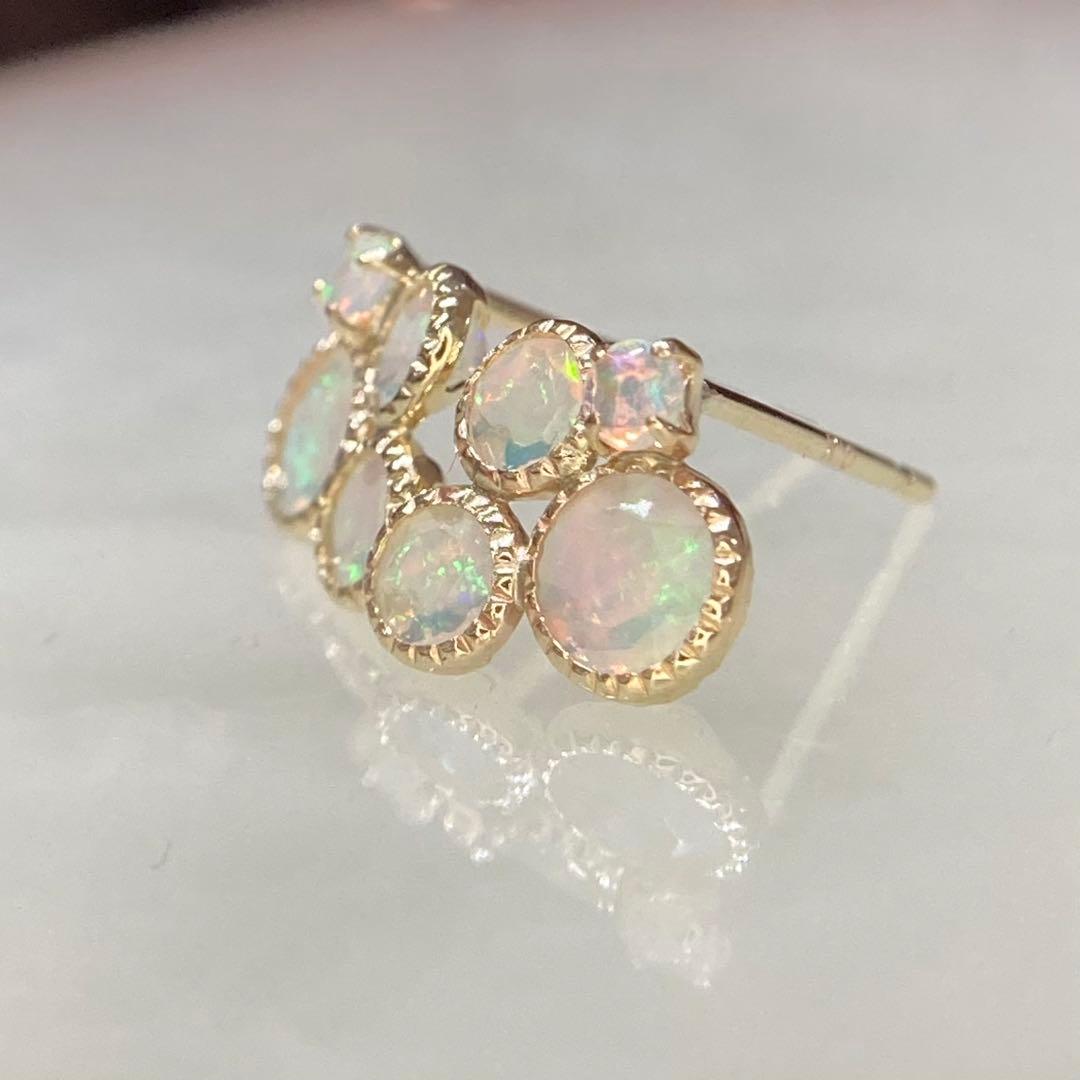 【新品未使用】k10 天然オパール　ピアス