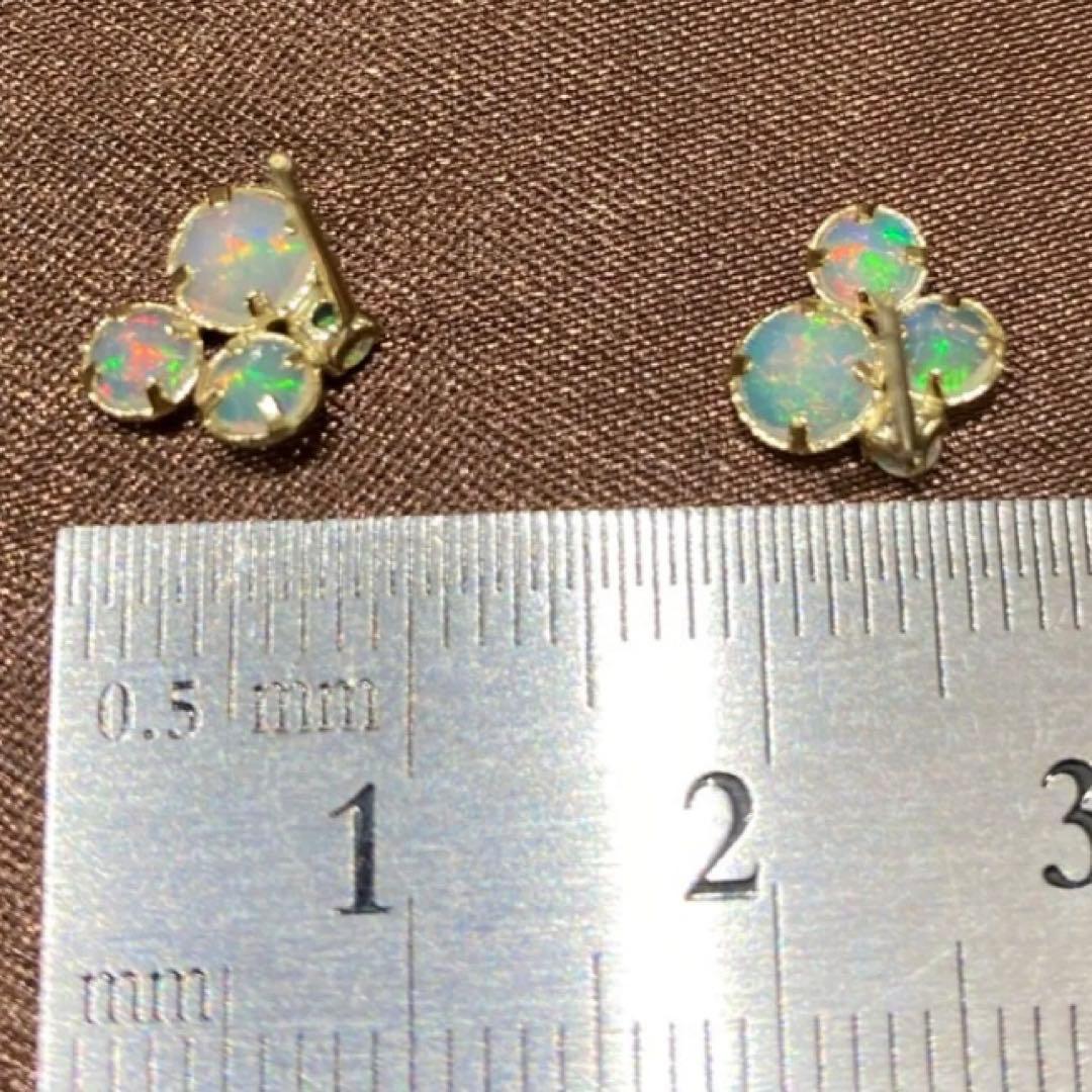 【新品未使用】k10 天然オパール　ピアス