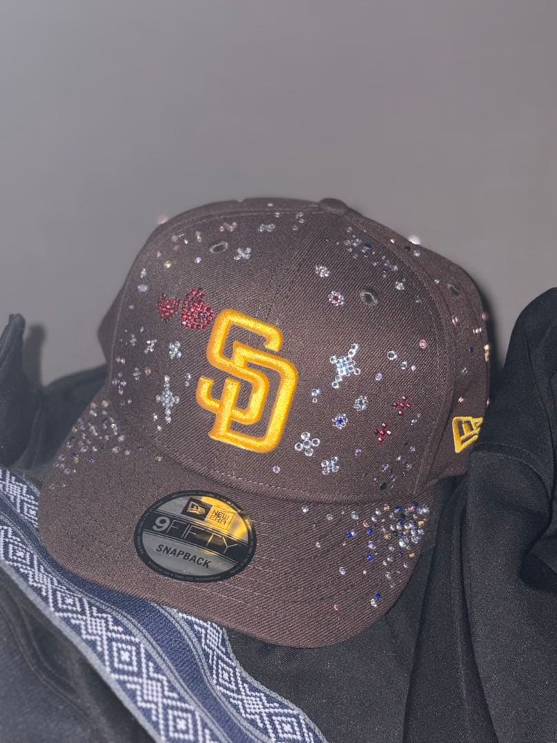 New Era SDロゴ 【サンディエゴ・パドレス】 カスタムジュエルキャップ
