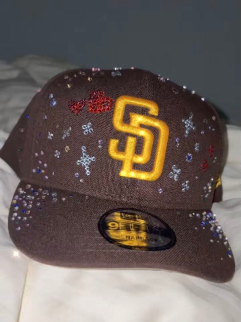 New Era SDロゴ 【サンディエゴ・パドレス】 カスタムジュエルキャップ