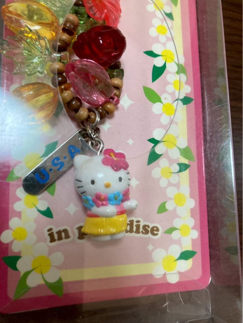 希少 激レア 新品 ご当地 ハローキティ ハワイ グアム 日焼け ストラップ