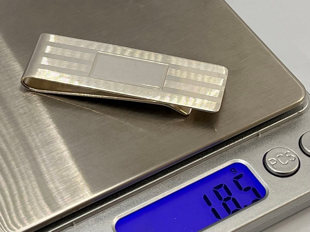 c307 ティファニー　エンジンターン　マネークリップ　シルバー　925