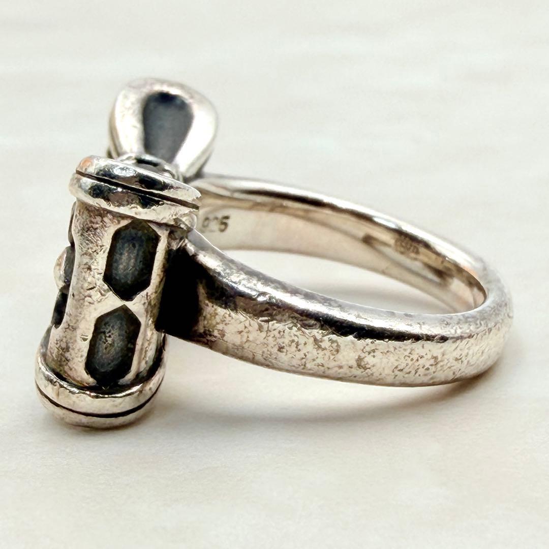 良品　ジャスティンデイビス　プロミスリング　リボン　シルバー925 ブラック