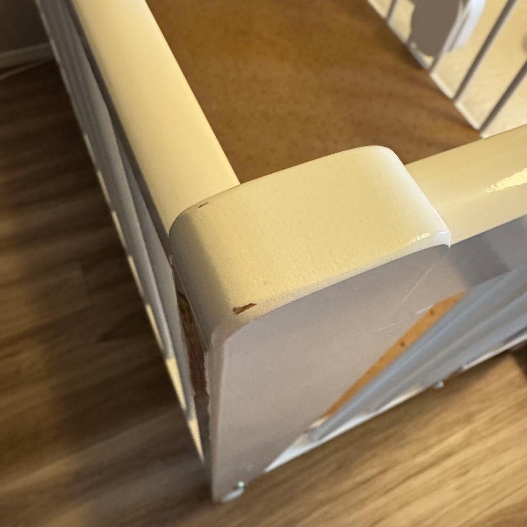 日本製 ベビーベッド 「ワンタッチハイベッド」キャスター付き 120x70