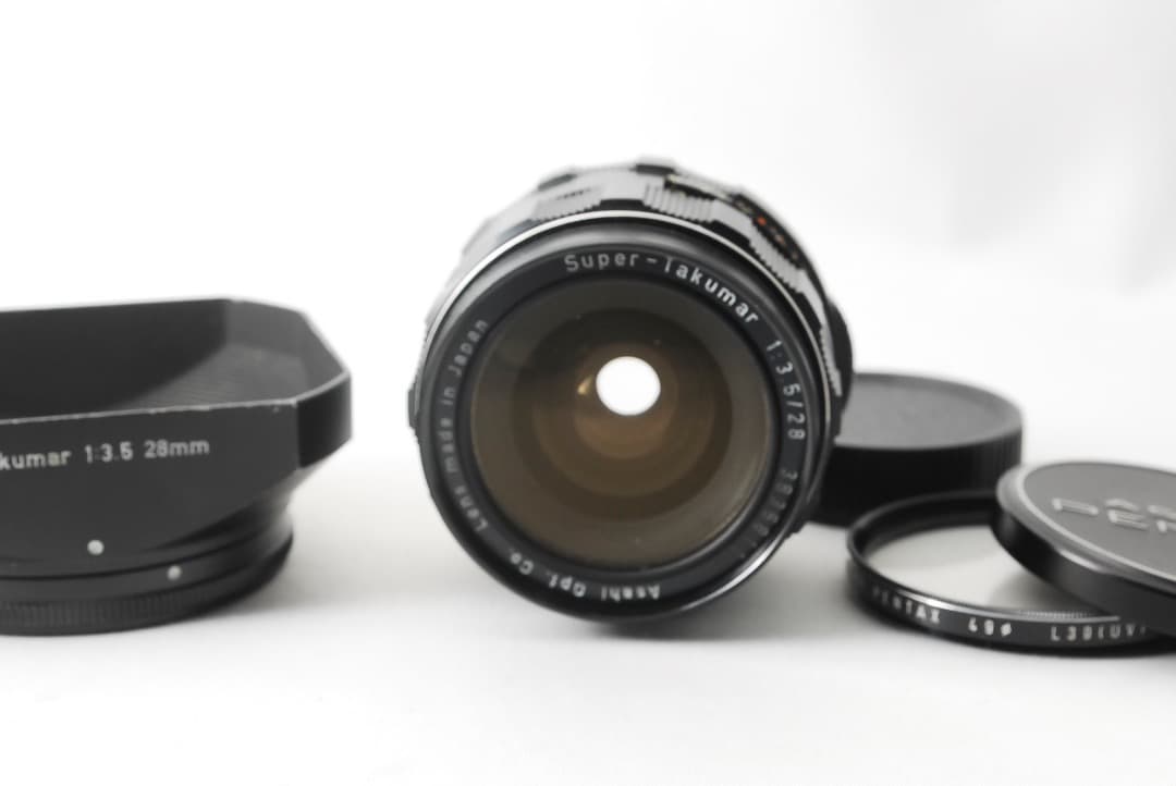 ペンタックス スーパー タクマー 28mm F3.5　フード付き