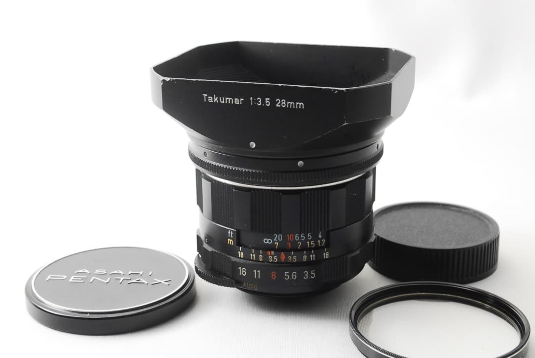 ペンタックス スーパー タクマー 28mm F3.5　フード付き