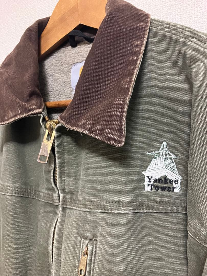 carhartt 短丈 リッジコート 企業ロゴ アーミーグリーン