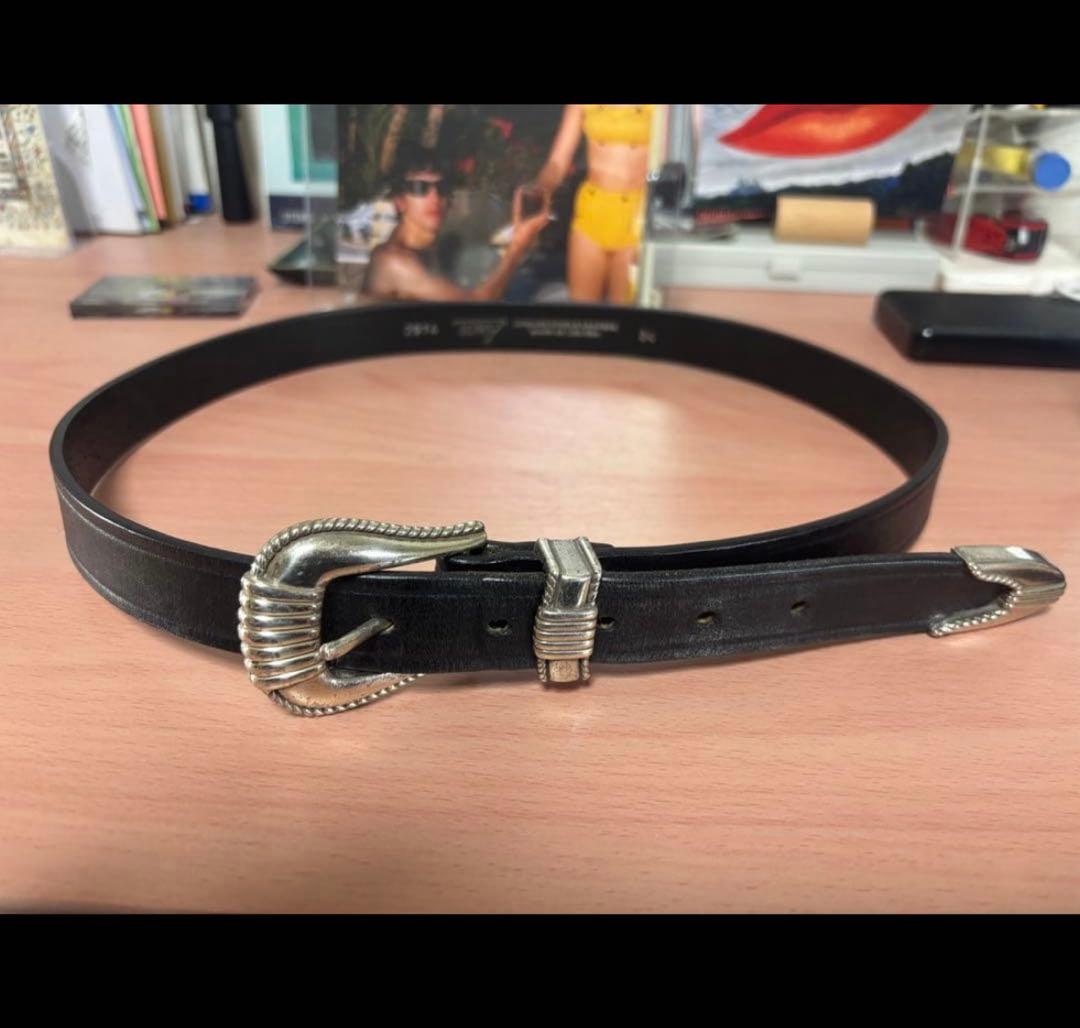 希少サイズTory leather 34トリーレザーウエスタンベルトサンローラン
