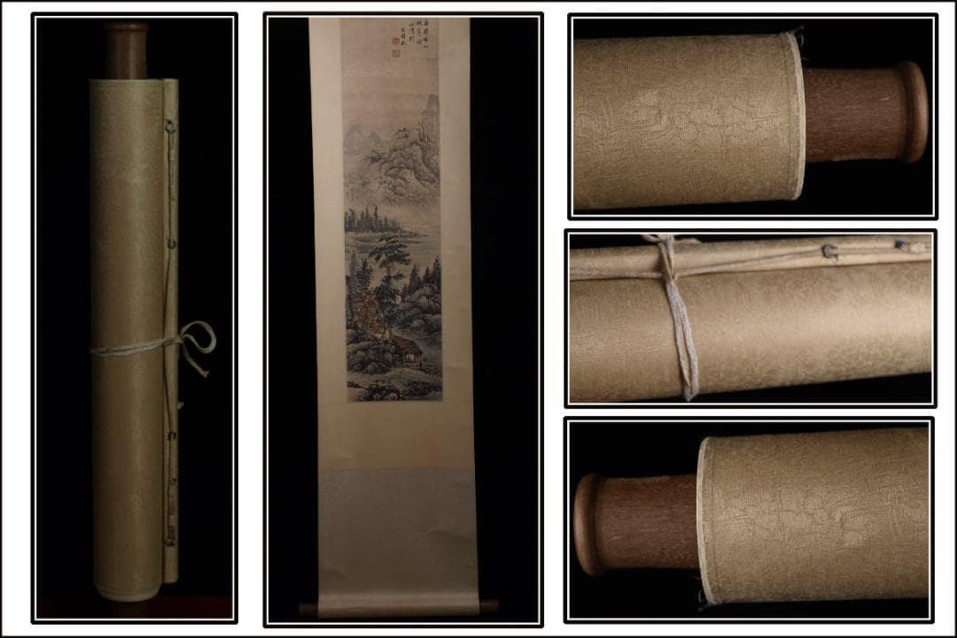 中国 清時代　古掛け軸「紙本」肉筆保証　中国画家 唐物唐本 DE433A4-4