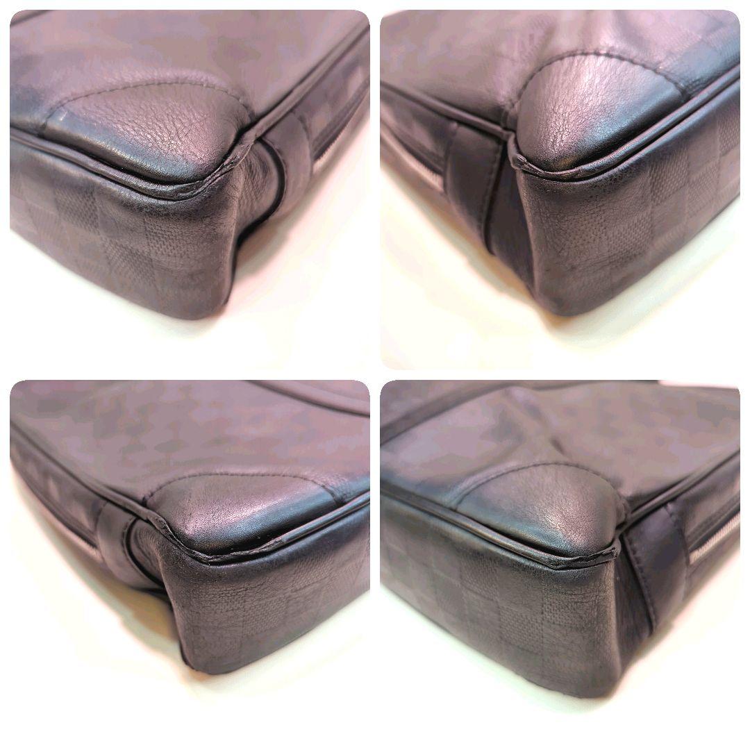 ルイ・ヴィトン ビジネスバッグ ブラック 黒 ダミエ ロゴ レザー