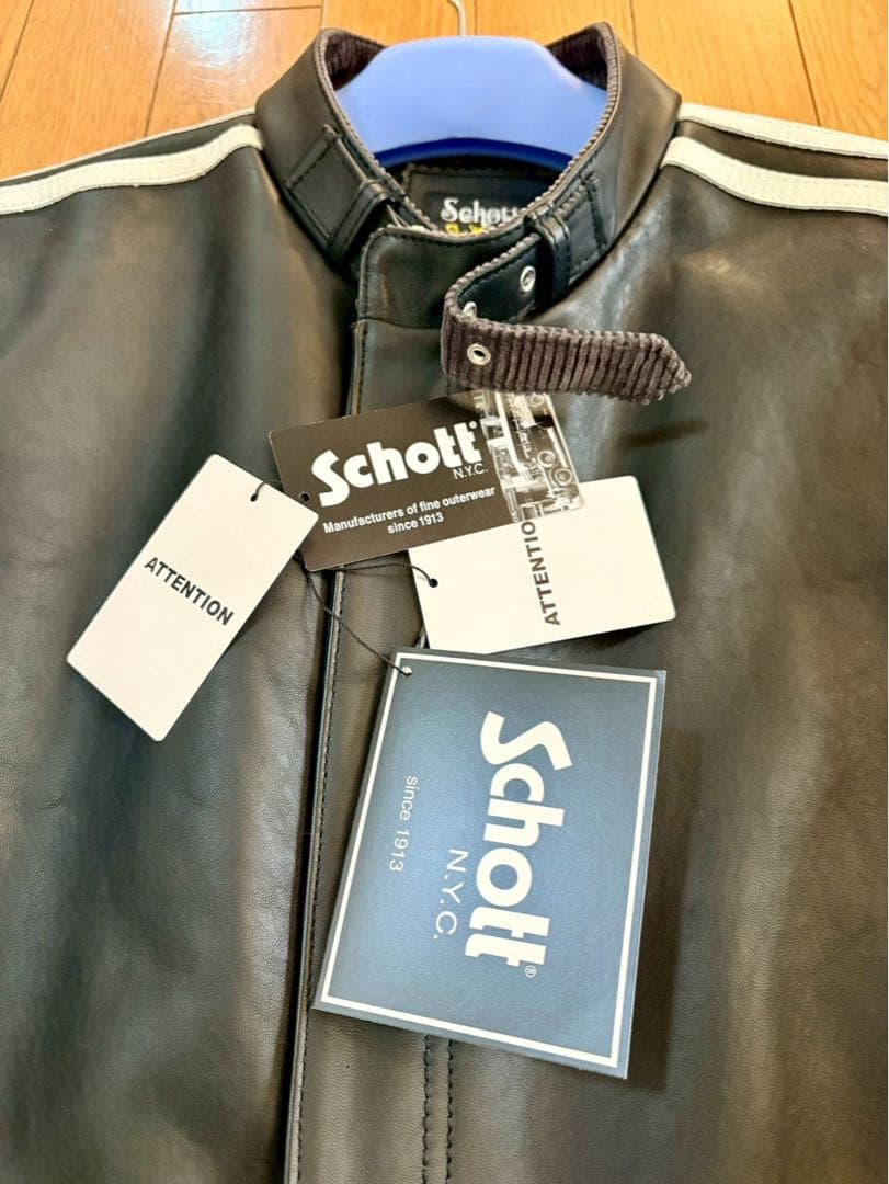 Schott シングルライダースジャケット ブラック