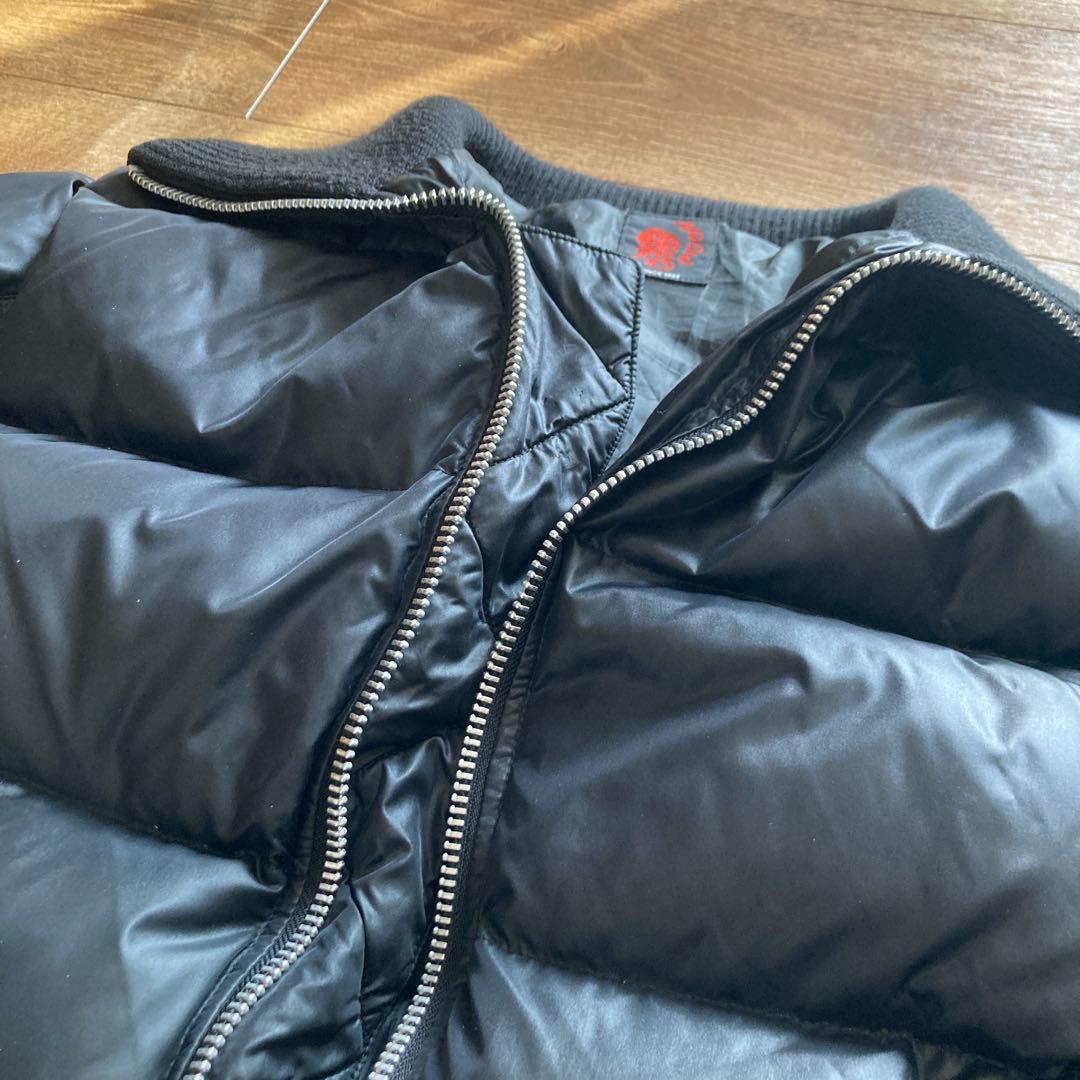 希少 XL相当 RED MOON レッドムーン ダウンジャケット リブ切替 黒