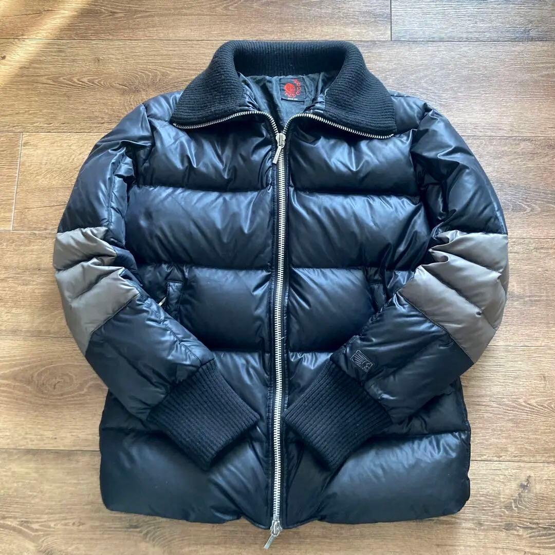希少 XL相当 RED MOON レッドムーン ダウンジャケット リブ切替 黒