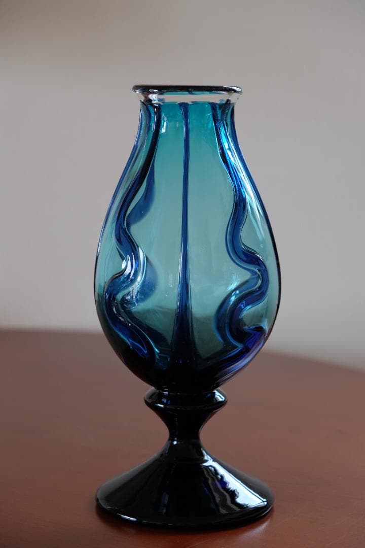 舩木倭帆 吹きガラス 花瓶 花器 骨董 民藝ガラス グラス 横山秀樹 小谷眞三