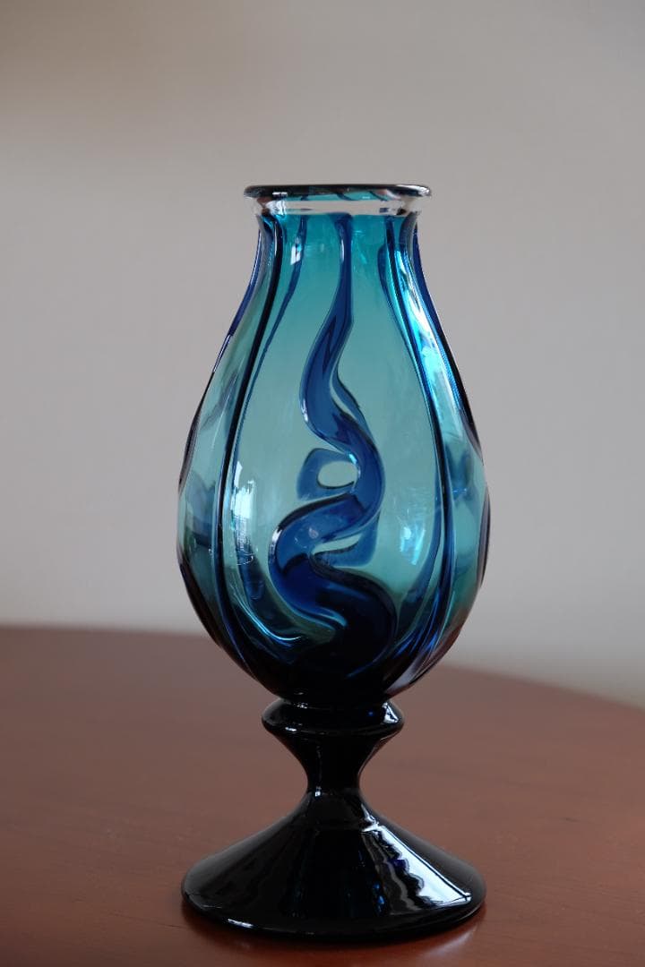 舩木倭帆 吹きガラス 花瓶 花器 骨董 民藝ガラス グラス 横山秀樹 小谷眞三