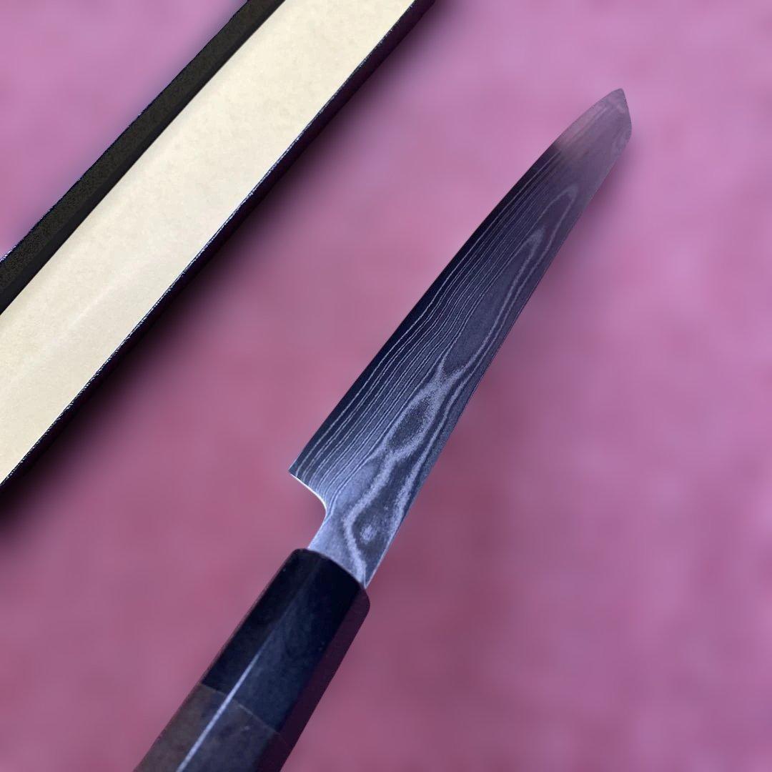 ハイカーボンステンレス鋼　勘所切付柳刃包丁　225㎜　7.5寸