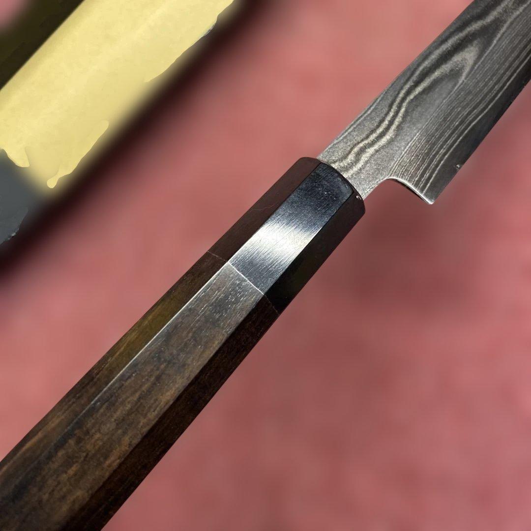ハイカーボンステンレス鋼　勘所切付柳刃包丁　225㎜　7.5寸