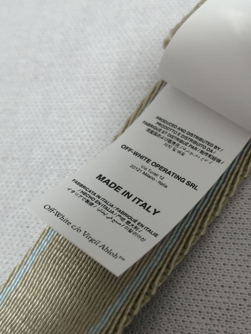 ♂♀新品・テープベルト【 Off-White　オフホワイト 】ベージュ　フリー