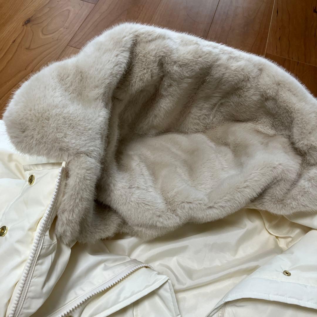 ほぼ新品★ INED イネド フェイクファー ロングダウンコート ダウン コート