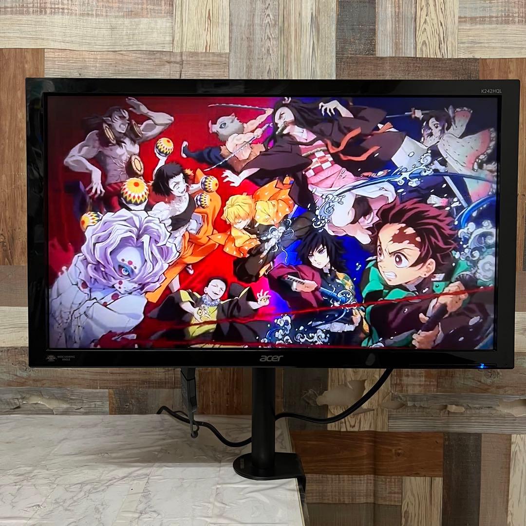 即日受渡❣️全国送料込3年前購入acerフルHD24型液晶モニターアームスタンド付