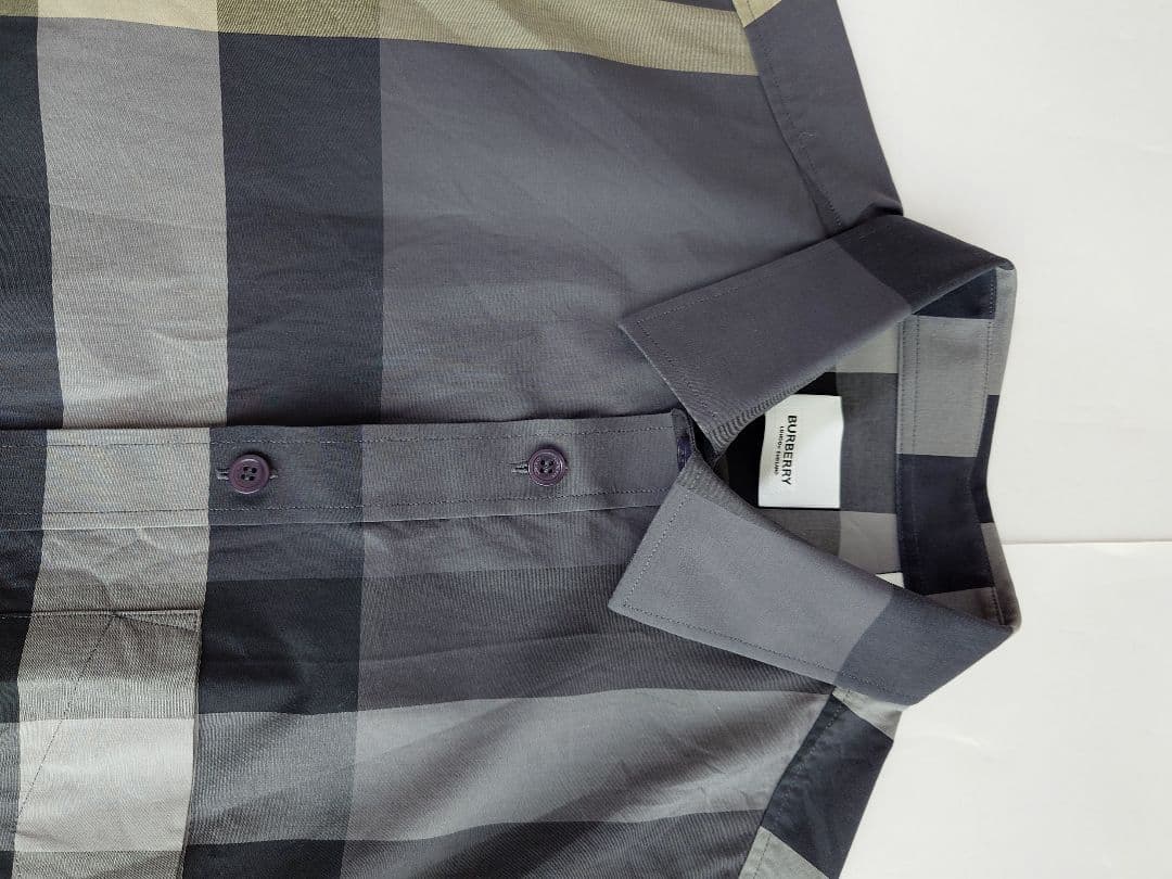 BURBERRY チェック柄 長袖シャツ グレー/ブラック